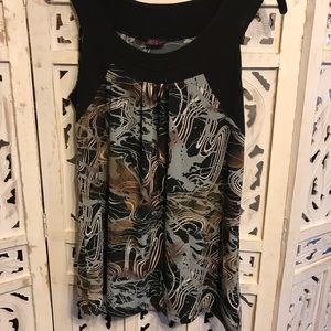 Blouse black/grey/brown size Large